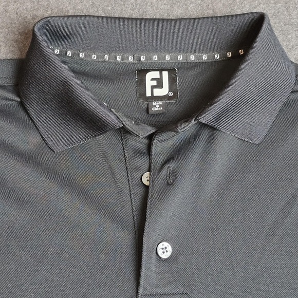 FootJoy Other - FootJoy Polo Shirt Mens 2XL Black Performance Golf Lightweight Short Sleeve